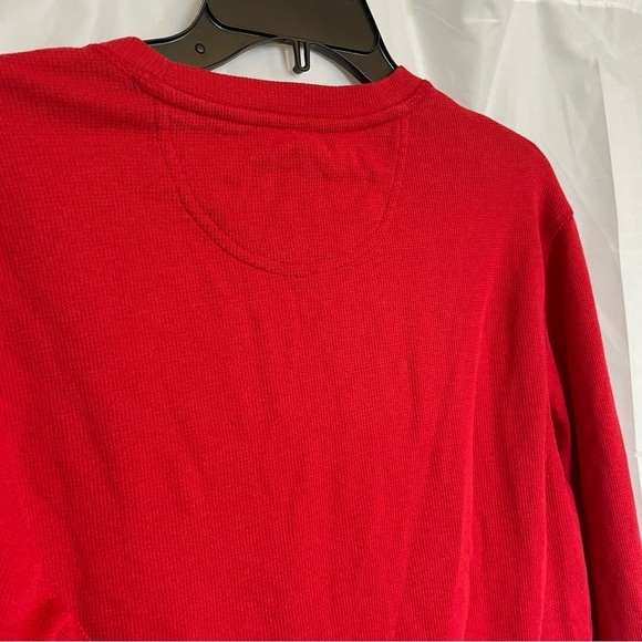 US POLO ASSN Men’s‎ Red Waffle Knit Long Sleeve  Crew Neck Size Medium - Picture 7 of 8